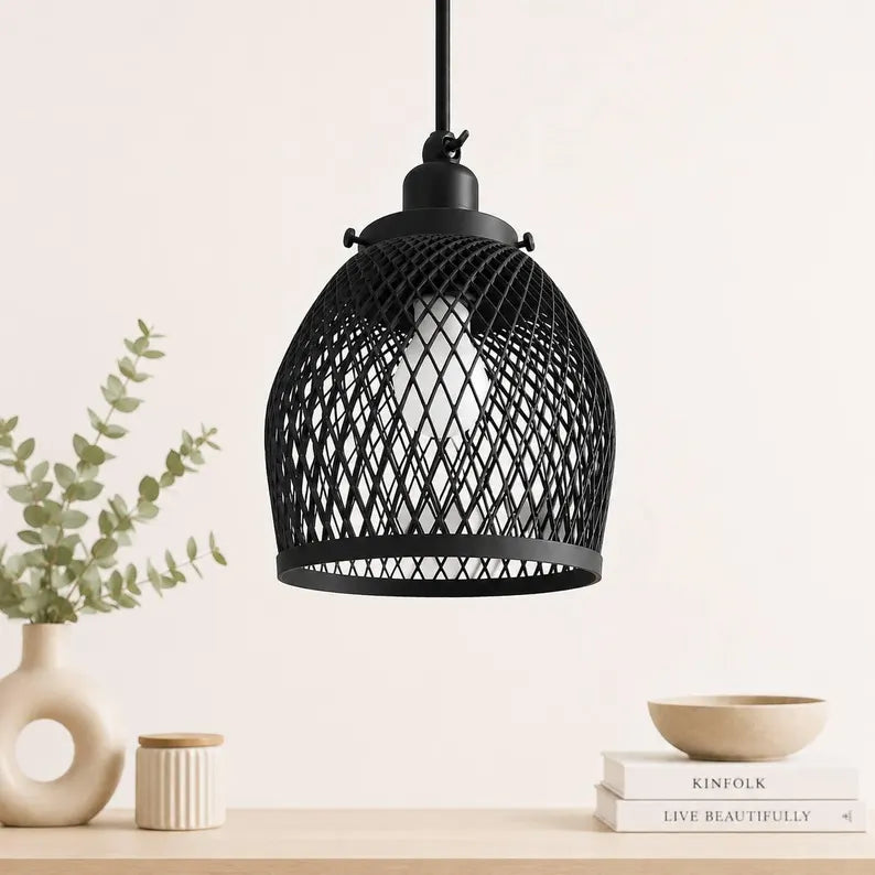 Haven Pendant Light | Scandinavian Woven Hanging Lamp | Japandi Woven Pendant Light for Cozy Interiors