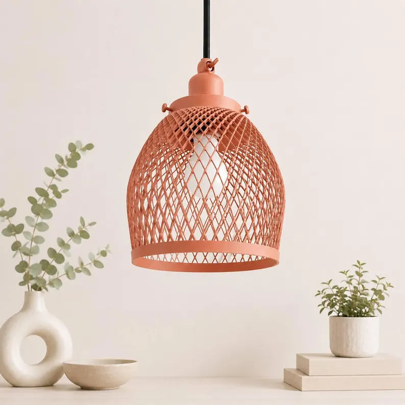 Haven Pendant Light | Scandinavian Woven Hanging Lamp | Japandi Woven Pendant Light for Cozy Interiors