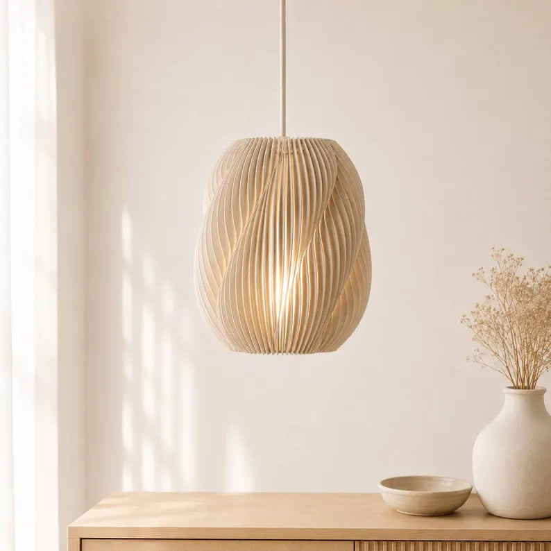 Willow Pendant Light | Scandinavian Japandi Hanging Lamp| Pendant Lamp for Cozy Inte