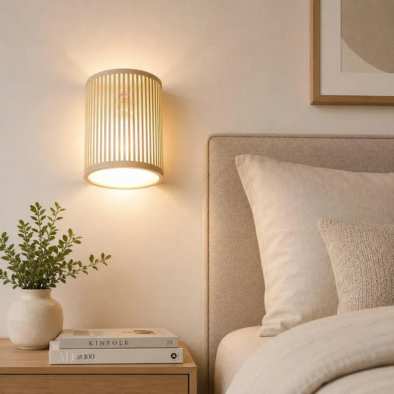 Lumi Wall Sconce | Scandinavian Wall Light Fixture | Modern PLA Wall Lamp | Japandi Wall Sconce | Minimalist Bedroom Light | Hallway