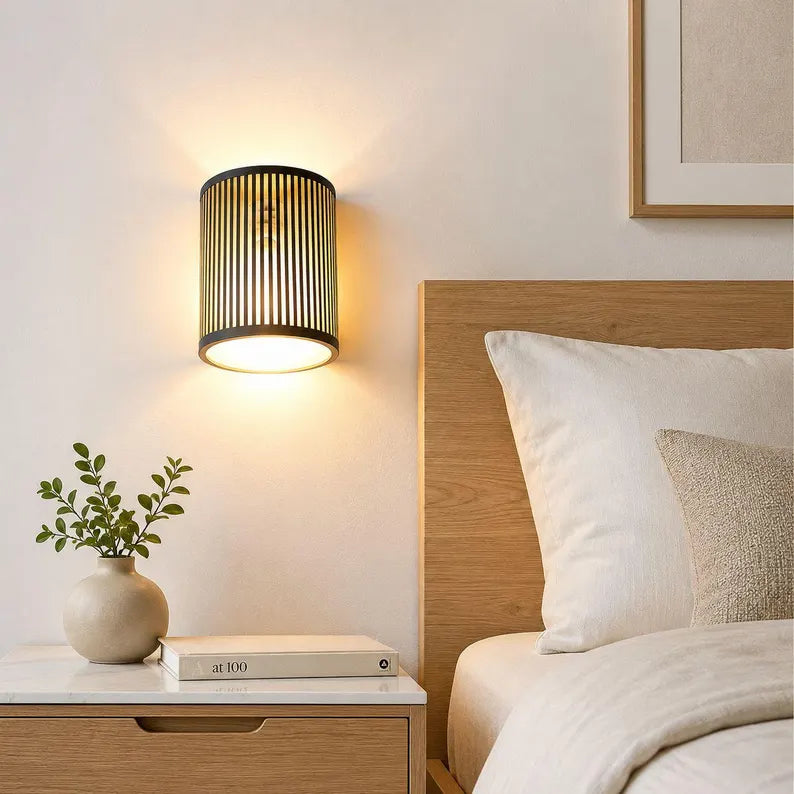 Lumi Wall Sconce | Scandinavian Wall Light Fixture | Modern PLA Wall Lamp | Japandi Wall Sconce | Minimalist Bedroom Light | Hallway