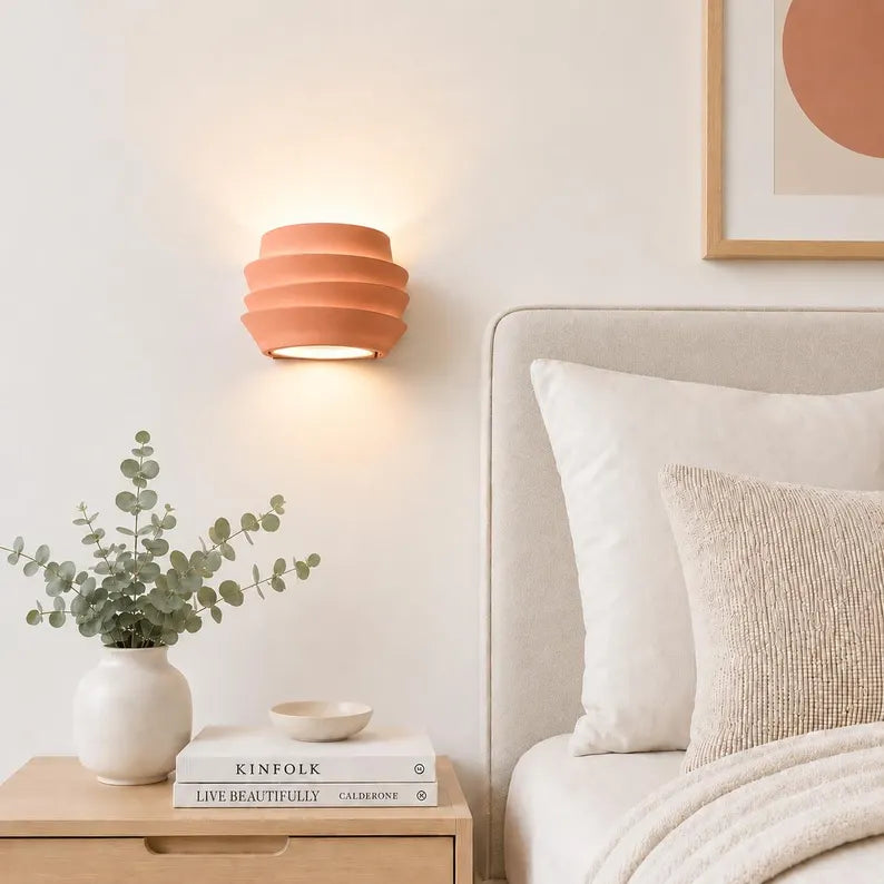 Modern Wall Sconce Lamp | Scandinavian Bedside Light | Minimalist Up Down Wall Light | Aluminum Indoor Sconce | Japandi Home Decor Lighting
