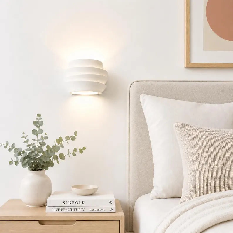 Modern Wall Sconce Lamp | Scandinavian Bedside Light | Minimalist Up Down Wall Light | Aluminum Indoor Sconce | Japandi Home Decor Lighting