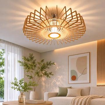 Solara Ceiling Light | Scandinavian Flush Mount Chandelier |Modern Nordic Flush Mount Lamp