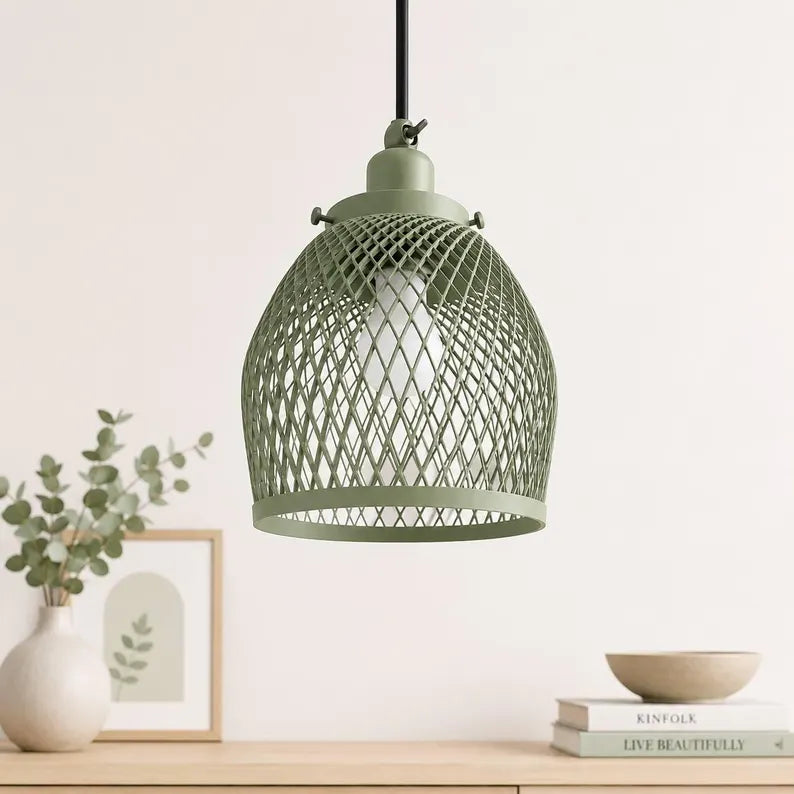 Haven Pendant Light | Scandinavian Woven Hanging Lamp | Japandi Woven Pendant Light for Cozy Interiors