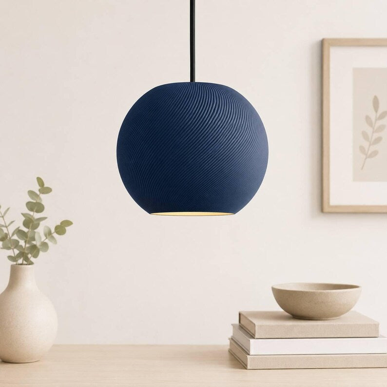 Modern Globe Pendant Light, Scandinavian Hanging Lamp, Minimalist Ceiling Light, Nordic Home Decor, Contemporary Lighting Fixture