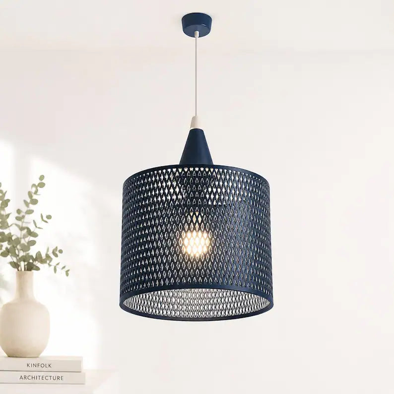 Scandinavian Pendant Light, Geometric Ceiling Lamp, Japandi Lighting, Modern Hanging Light, Bedroom Decor