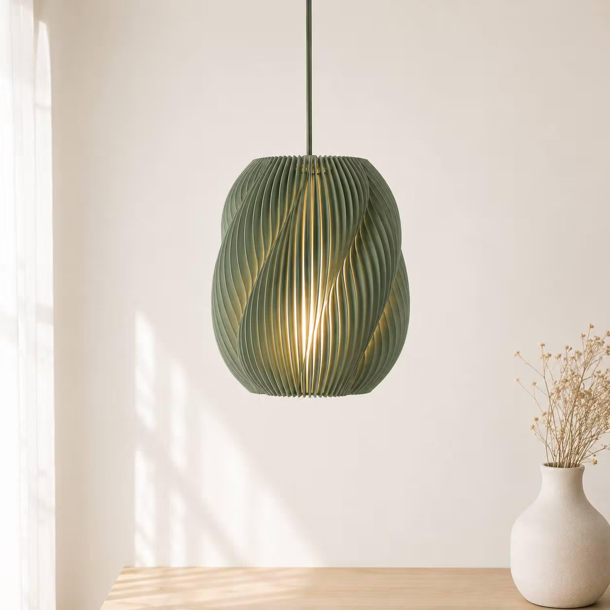 Willow Pendant Light | Scandinavian Japandi Hanging Lamp| Pendant Lamp for Cozy Inte