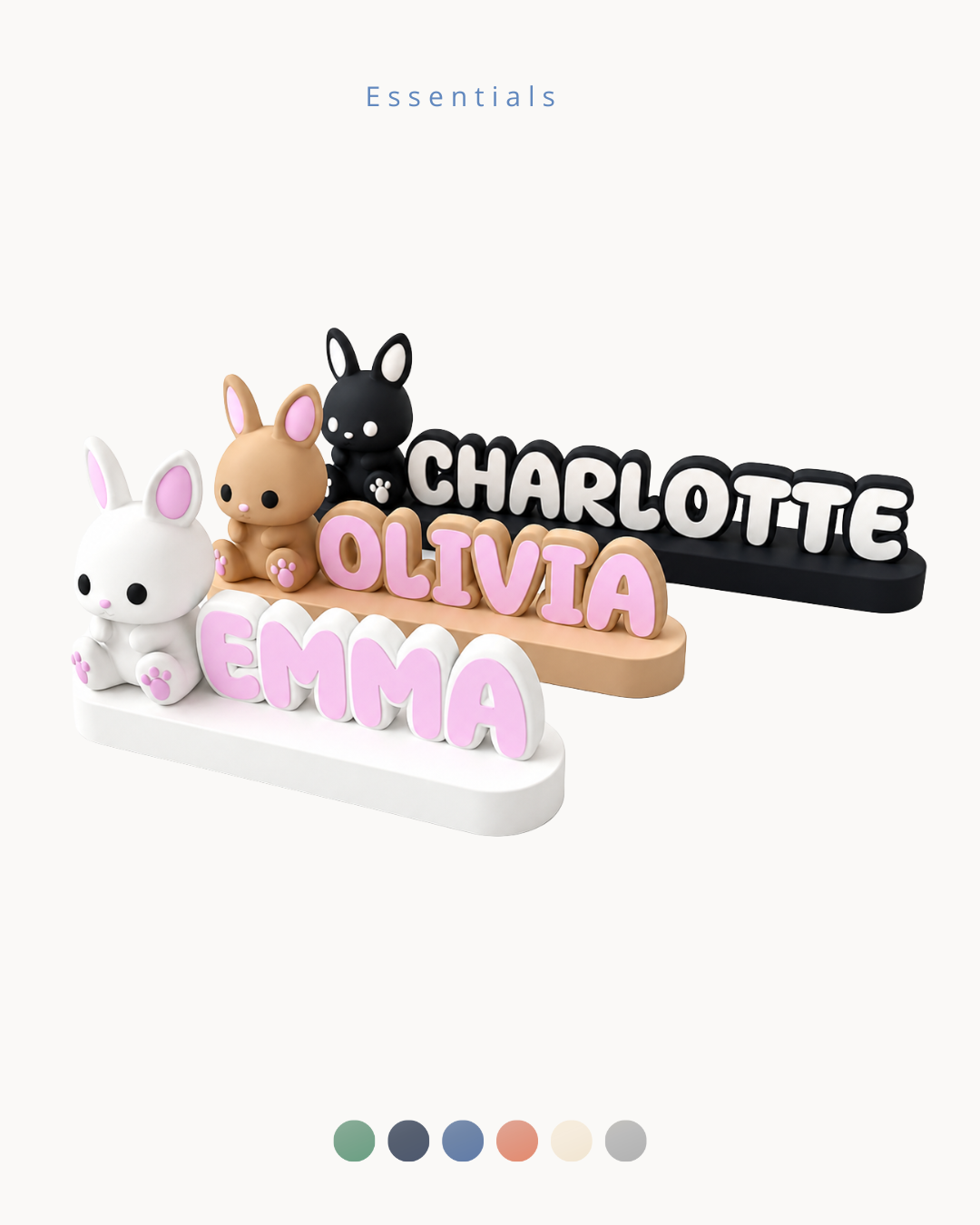 Personalized Bunny Name Decor
