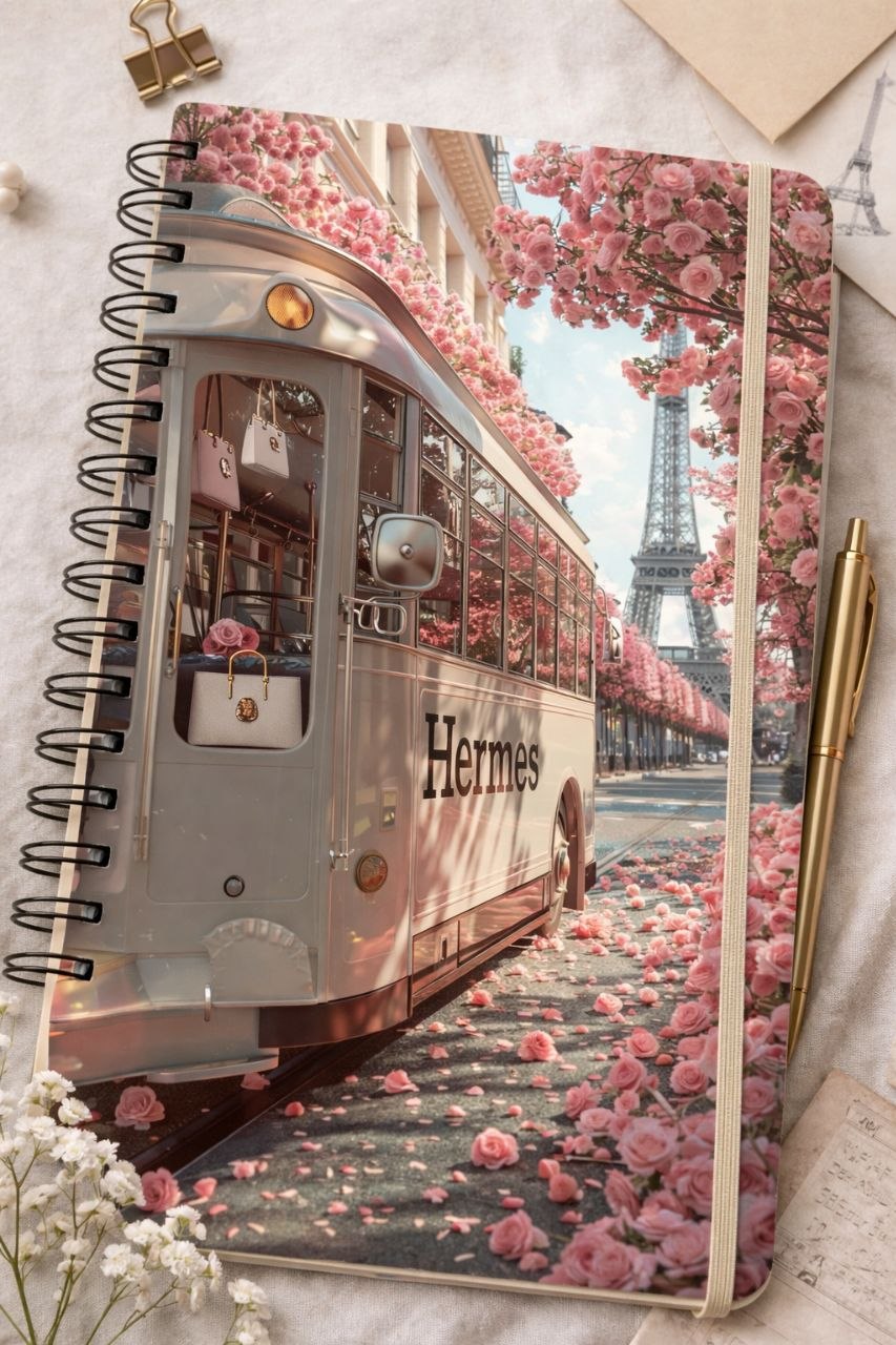 Paris Blossom Tram Notebook